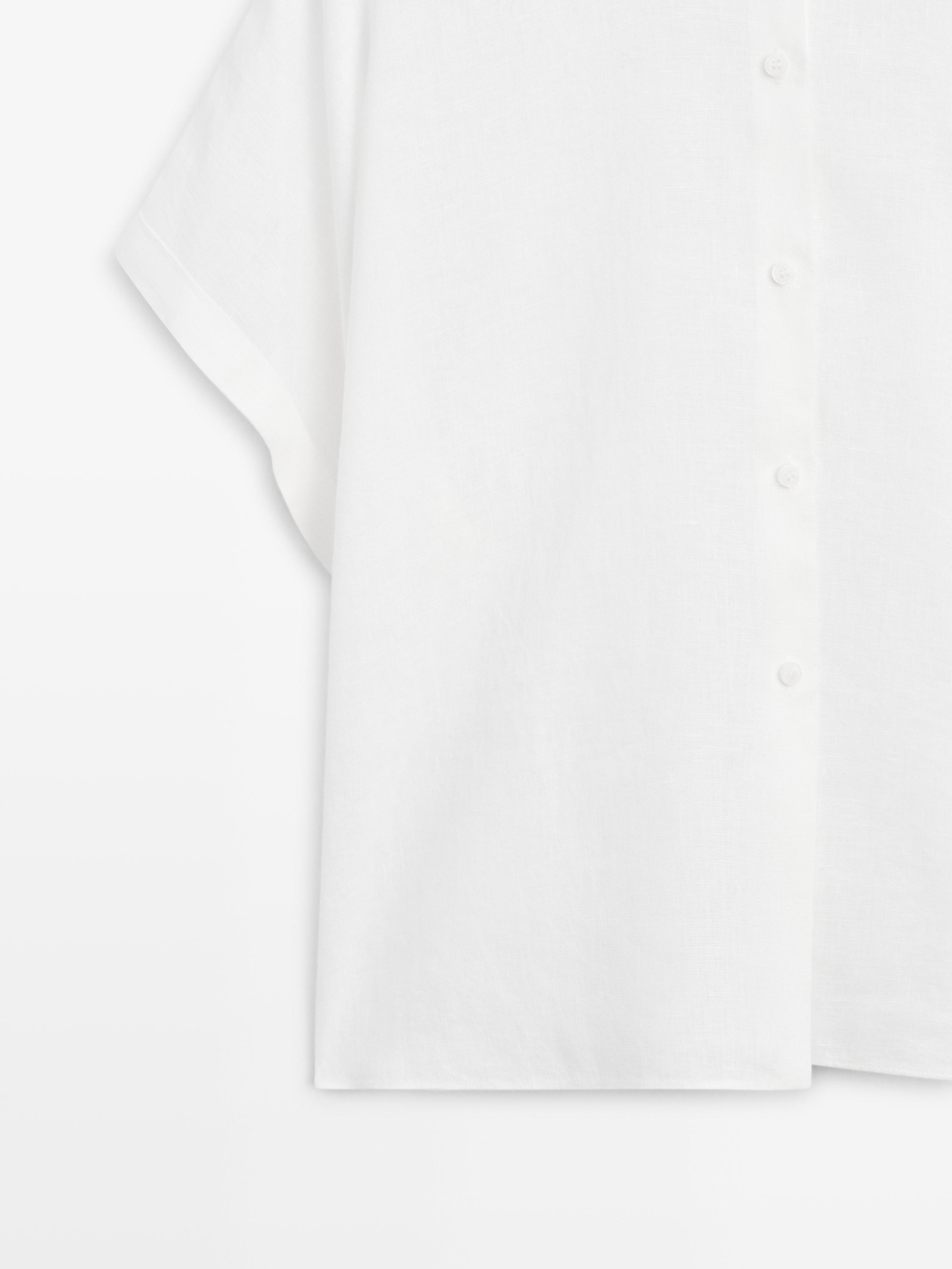 Chemise manches courtes 100 % lin